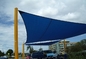 Biru 10 X 14 10 X 12 180 Gsm Sun Shade Sail Untuk Pantai Pergola Privasi