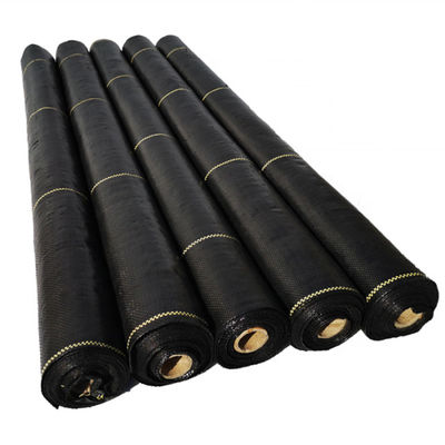 Kelas Komersial Anti Gulma Anyaman Di Bawah Rumput Rumput Kain Anti Akar 100gsm